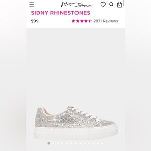 Betsey Johnson Glittering Silver Sneakers